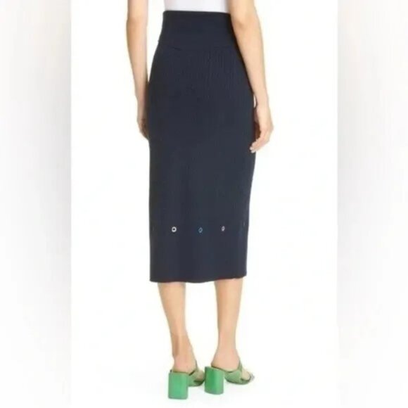 Staud Skirt Linen Knit Pencil Midi - Picture 9 of 9